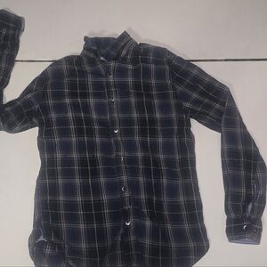 Cactus Navy and White Plaid Casual Shirt